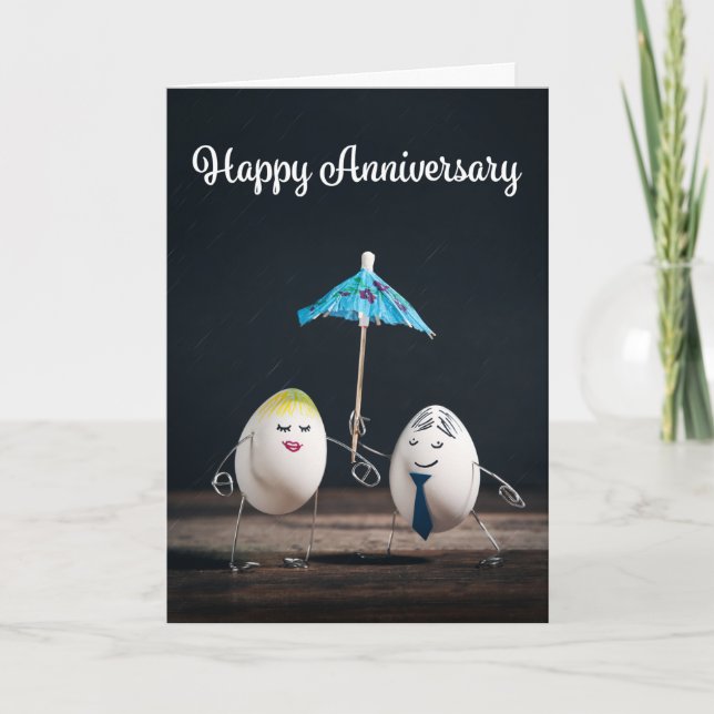 Cartes Pour Fêtes Annuelles Joyeux anniversaire Funny Egg Couple Humour (Devant)