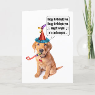 Cartes Pour Fêtes Annuelles Joyeux anniversaire Funny Humour de chiot