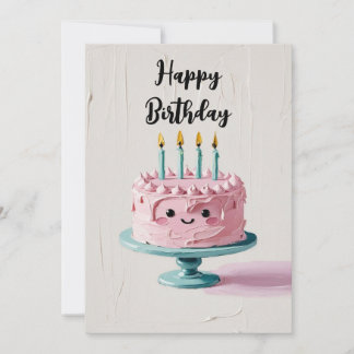 Cartes Pour Fêtes Annuelles Joyeux Anniversaire Gâteau Impasto