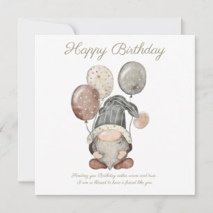 Cartes Pour Fêtes Annuelles Joyeux Anniversaire Gnome