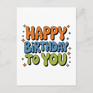 Cartes Pour Fêtes Annuelles Joyeux Anniversaire Groovy