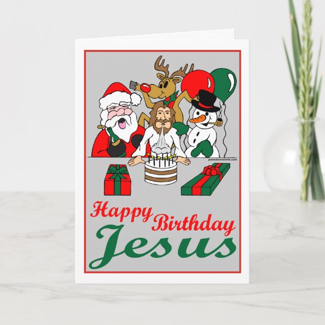 Cartes Pour Fêtes Annuelles Joyeux anniversaire Jésus (Devant)