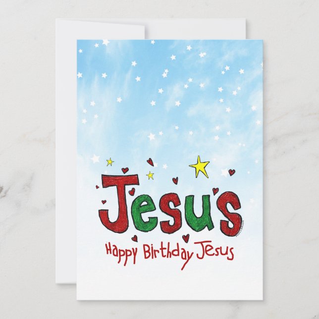 Cartes Pour Fêtes Annuelles Joyeux anniversaire Jésus (Devant)
