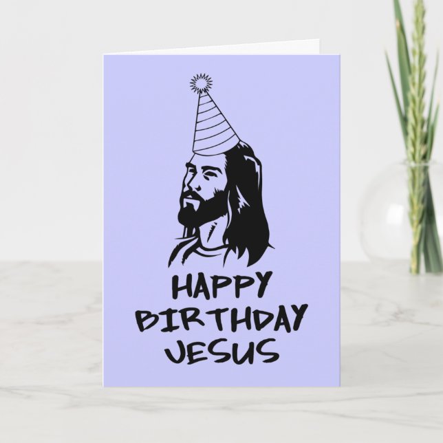 Cartes Pour Fêtes Annuelles Joyeux anniversaire Jésus (Devant)