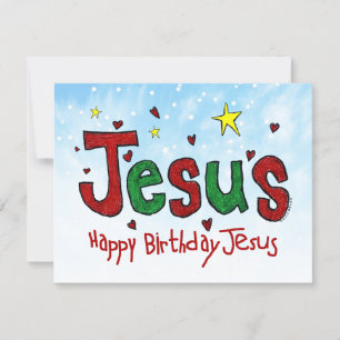 Cartes Pour Fêtes Annuelles Joyeux anniversaire Jésus