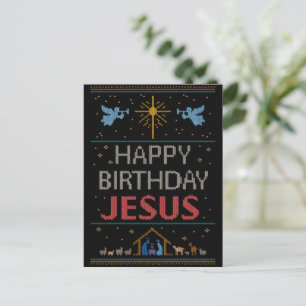Cartes Pour Fêtes Annuelles Joyeux Anniversaire Jésus Chandail de Noël chrétie
