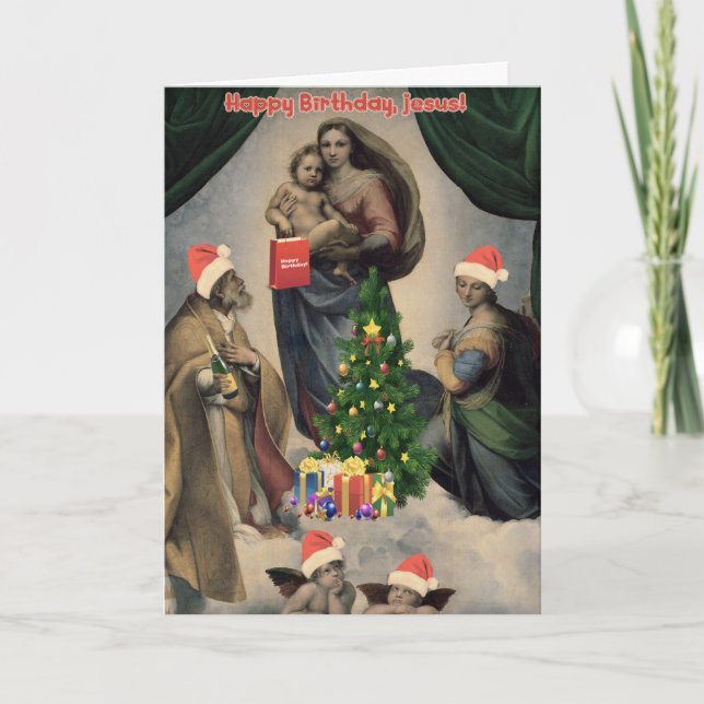 Cartes Pour Fêtes Annuelles Joyeux anniversaire, Jésus ! Remake amusant de Rap (Devant)