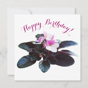 Cartes Pour Fêtes Annuelles Joyeux anniversaire joli fleurs roses stylisé flor