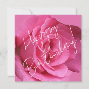 Cartes Pour Fêtes Annuelles Joyeux anniversaire joli rose rose floral boho cla