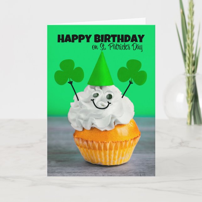 Cartes Pour Fêtes Annuelles Joyeux Anniversaire le jour de la Saint-Patrick Cu (Devant)