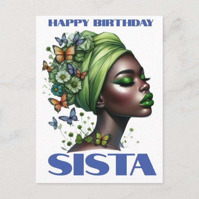 Cartes Pour Fêtes Annuelles Joyeux anniversaire melanin noire fille magique be (Devant)