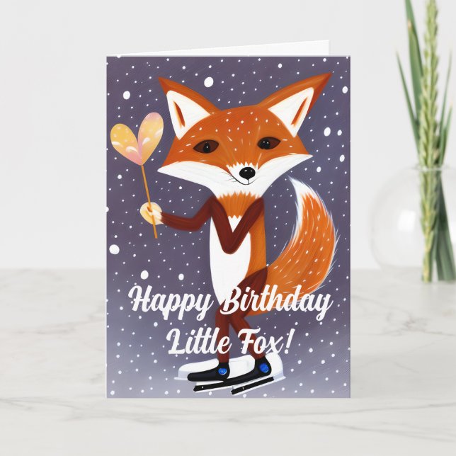 Cartes Pour Fêtes Annuelles Joyeux anniversaire Notre Petit Renard (Devant)