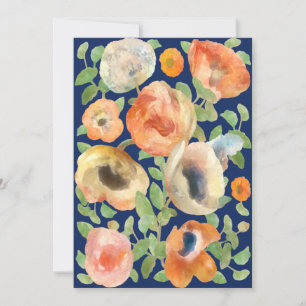 Cartes Pour Fêtes Annuelles Joyeux Anniversaire Orange Fleurs de Printemps
