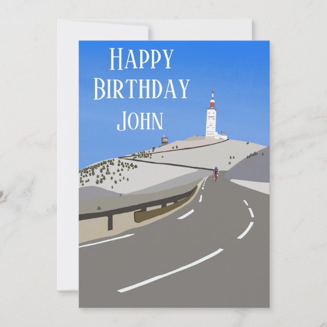 Cartes Pour Fêtes Annuelles Joyeux anniversaire personnalisé mont ventoux (Devant)