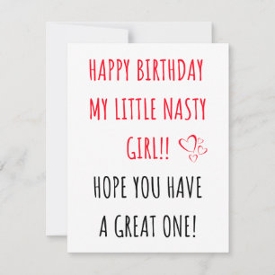 Cartes Pour Fêtes Annuelles Joyeux anniversaire petite fille méchante