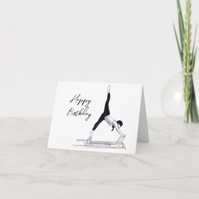 Cartes Pour Fêtes Annuelles Joyeux anniversaire Pilates réformateur (Devant)