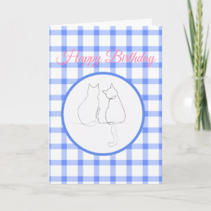 Cartes Pour Fêtes Annuelles Joyeux Anniversaire Poilu Vérification Bleue