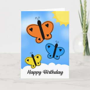Cartes Pour Fêtes Annuelles Joyeux Anniversaire Pour N'Importe Qui Des Papillo