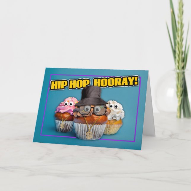 Cartes Pour Fêtes Annuelles Joyeux Anniversaire Pour N'Importe Qui Hip hop De  (Devant)