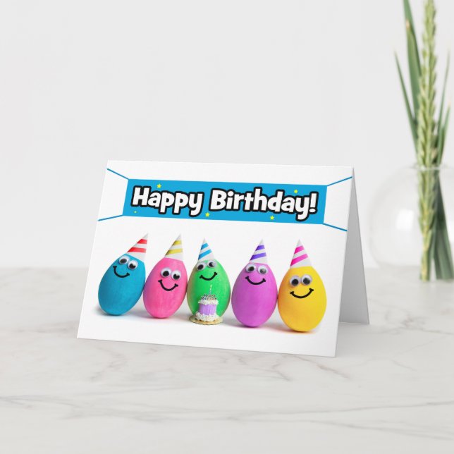 Cartes Pour Fêtes Annuelles Joyeux Anniversaire Pour N'importe Qui Œuf Humour  (Devant)