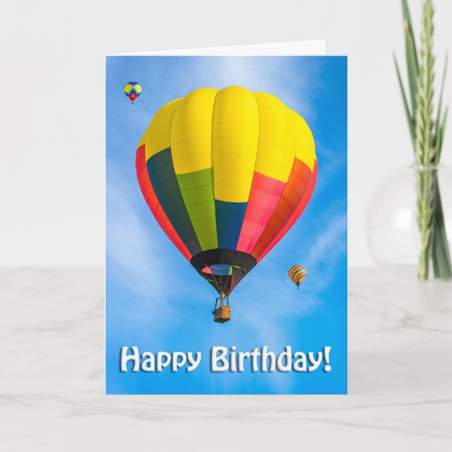 Cartes Pour Fêtes Annuelles Joyeux Anniversaire Pour Toute Personne Ballons À  (Devant)