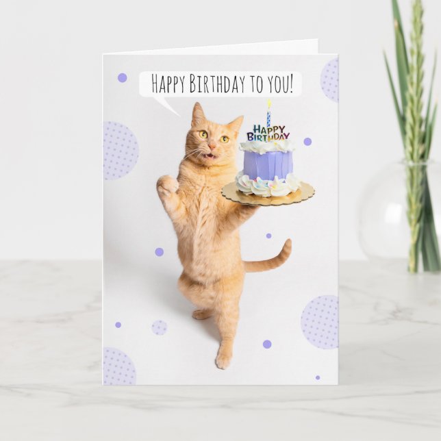 Cartes Pour Fêtes Annuelles Joyeux Anniversaire Pour Toute Personne Cute Orang (Devant)