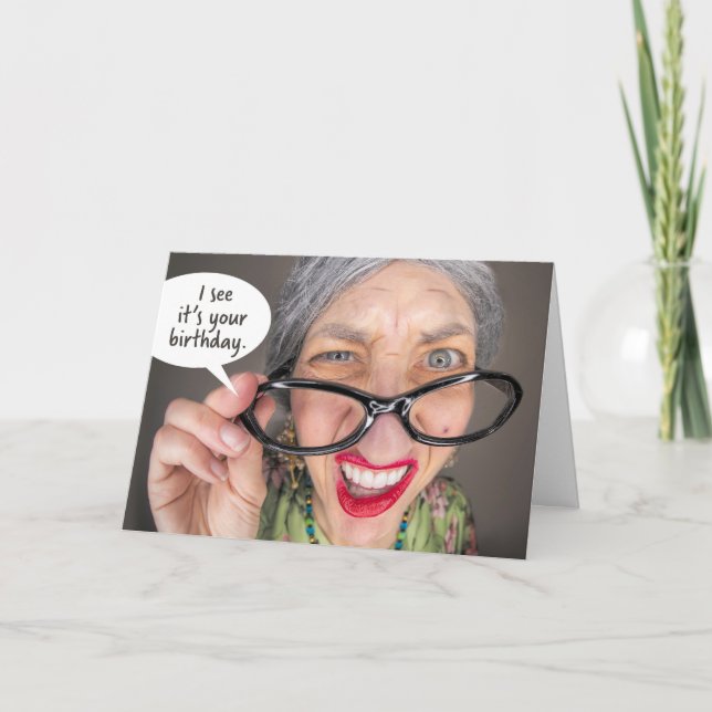 Cartes Pour Fêtes Annuelles Joyeux Anniversaire Pour Toute Personne Drôle Viel (Devant)