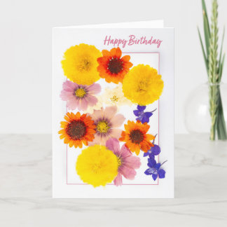 Cartes Pour Fêtes Annuelles Joyeux Anniversaire Pour Toute Personne Séché Fleu