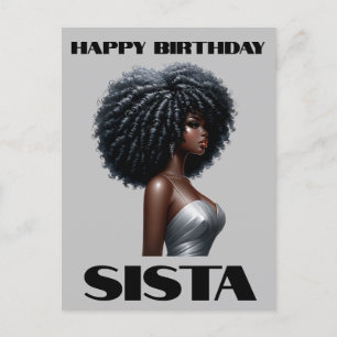 Cartes Pour Fêtes Annuelles Joyeux anniversaire Sista Black Girl Magic Melanin
