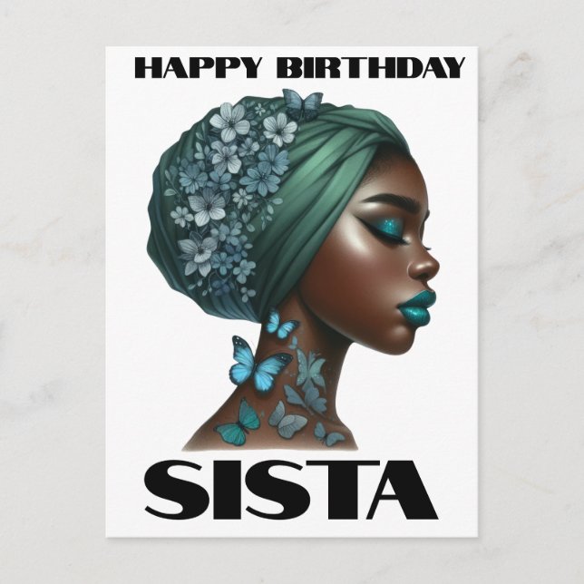 Cartes Pour Fêtes Annuelles Joyeux anniversaire Sista Black Girl Magic Melanin (Devant)