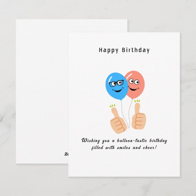 Cartes Pour Fêtes Annuelles Joyeux Anniversaire Souhaitez-vous un anniversaire (Devant / Derrière)