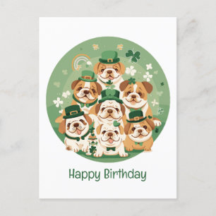 Cartes Pour Fêtes Annuelles Joyeux anniversaire St. Patrick's Day English Bull