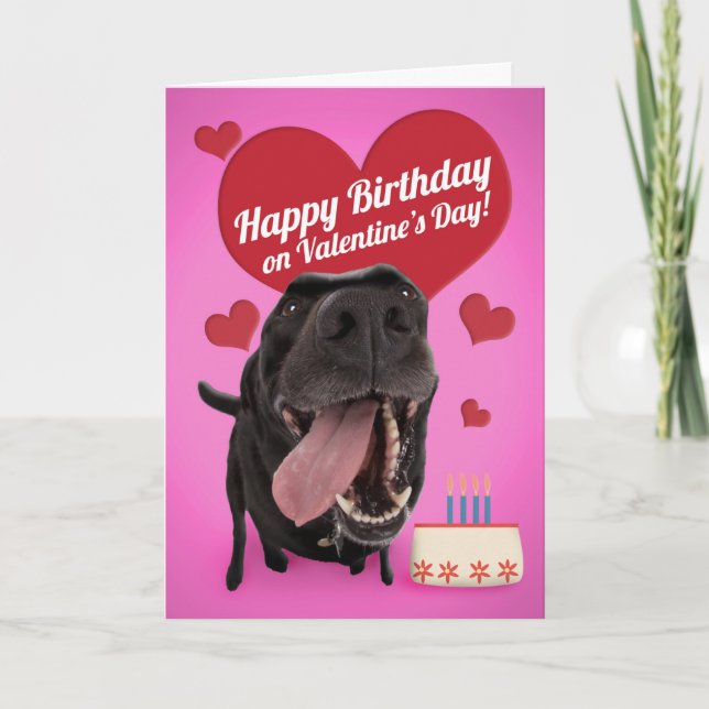 Cartes Pour Fêtes Annuelles Joyeux anniversaire sur Saint Valentin mignon chie (Devant)