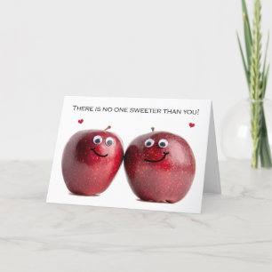 Cartes Pour Fêtes Annuelles Joyeux Anniversaire Sweet Apple Couple Humour 