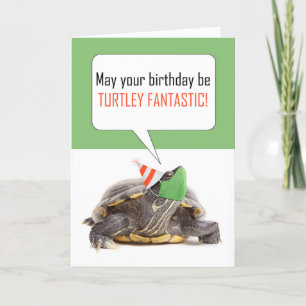 Cartes Pour Fêtes Annuelles Joyeux Anniversaire Tortue avec Masque Facial Coro