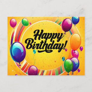 Cartes Pour Fêtes Annuelles Joyeux Anniversaire Vibrant