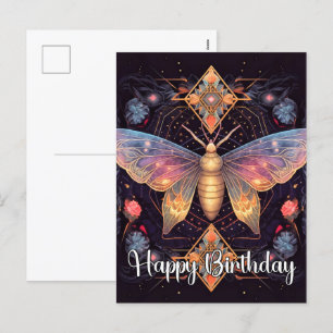 Cartes Pour Fêtes Annuelles Joyeux Anniversaire Vibrant Papillon Design