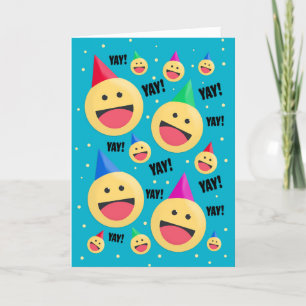 Cartes Pour Fêtes Annuelles Joyeux anniversaire-YAY pour tous Emoji heureux