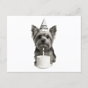 Cartes Pour Fêtes Annuelles Joyeux anniversaire Yorkie
