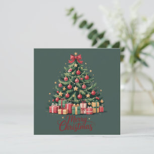 Cartes Pour Fêtes Annuelles Joyeux Arbre de Noël Vacances Hiver Xmas Fêtes