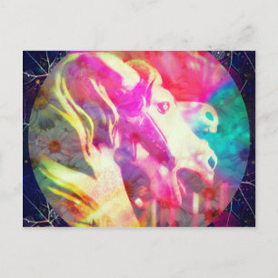 Cartes Pour Fêtes Annuelles Joyeux Art numérique Cheval rond