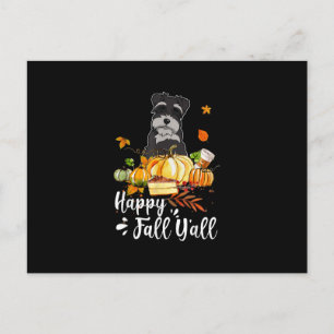 Cartes Pour Fêtes Annuelles Joyeux automne à tous schnauzer chien de thanksgiv