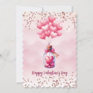 Cartes Pour Fêtes Annuelles Joyeux Ballons de la Saint-Valentin