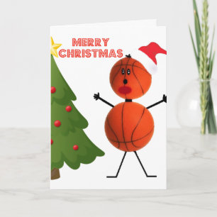 Cartes Pour Fêtes Annuelles Joyeux basket-ball de Noël