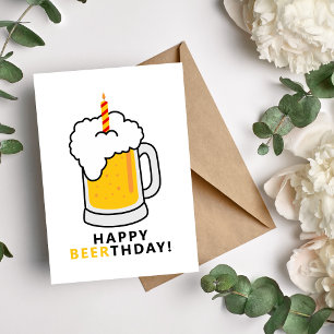 Cartes Pour Fêtes Annuelles Joyeux Beerthday Anniversaire Drôle