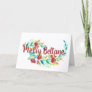 Cartes Pour Fêtes Annuelles Joyeux Beltane Fleurs Été Lumineuses Wicca Sabbat
