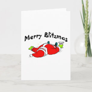 Cartes Pour Fêtes Annuelles Joyeux Blitzmas Père Noël