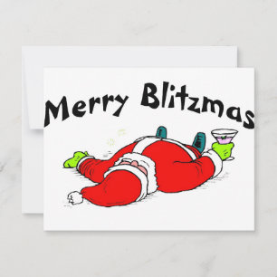 Cartes Pour Fêtes Annuelles Joyeux Blitzmas Père Noël