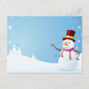 Cartes Pour Fêtes Annuelles Joyeux bonhomme de neige