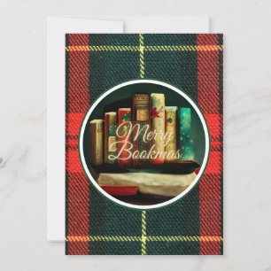 Cartes Pour Fêtes Annuelles Joyeux Bookmas, lecteurs et Noël livresque 